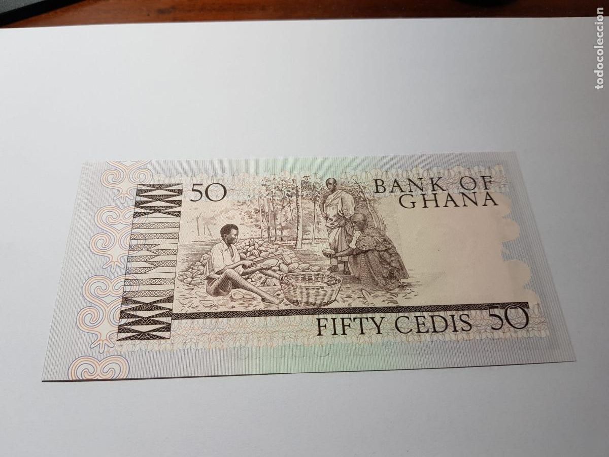 Billetes extranjeros: GHANA- 50 CEDIS- 1980 - Foto 2