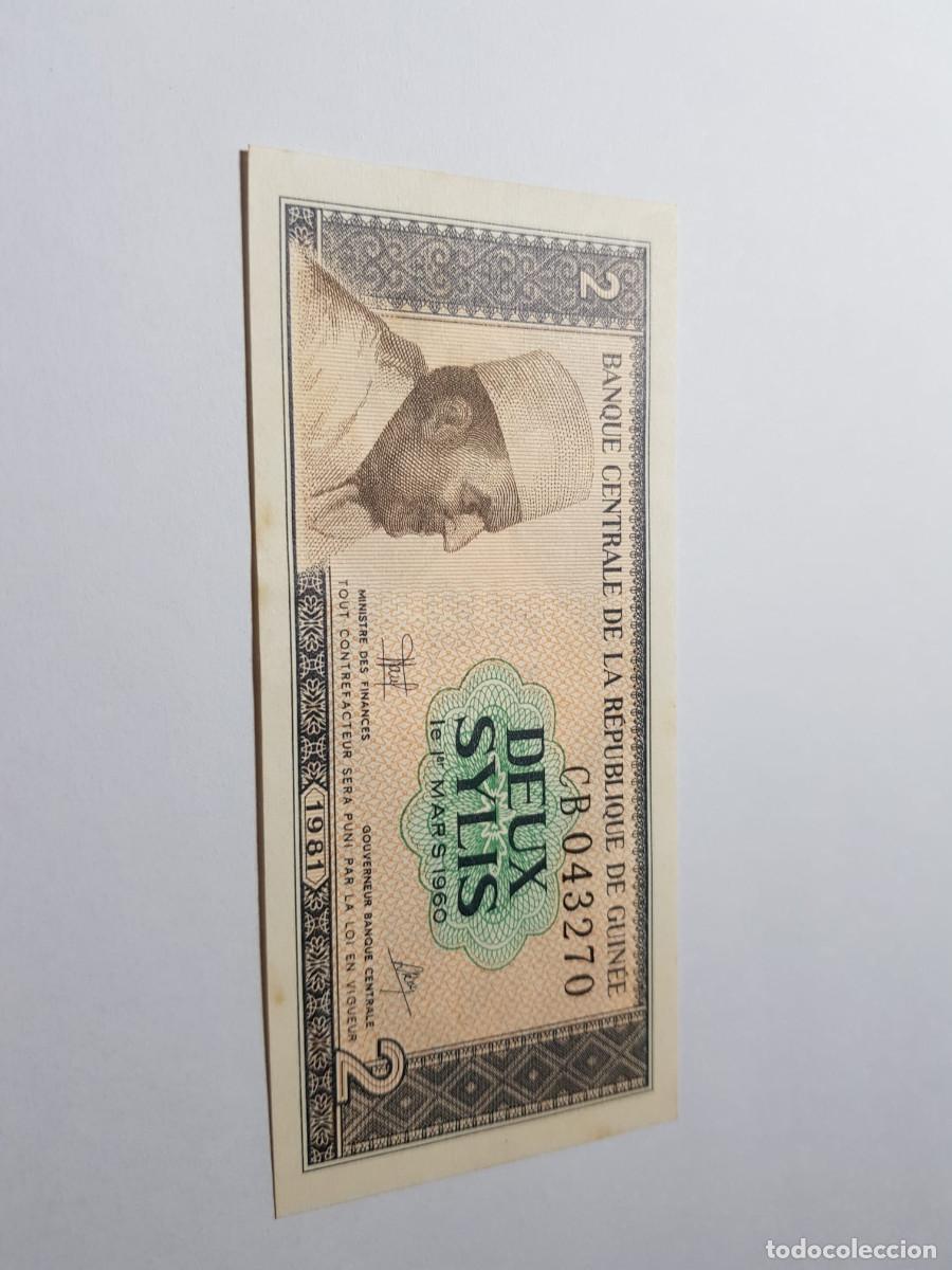 Billetes extranjeros: GUINEA- 2 SYLIS- 1960
