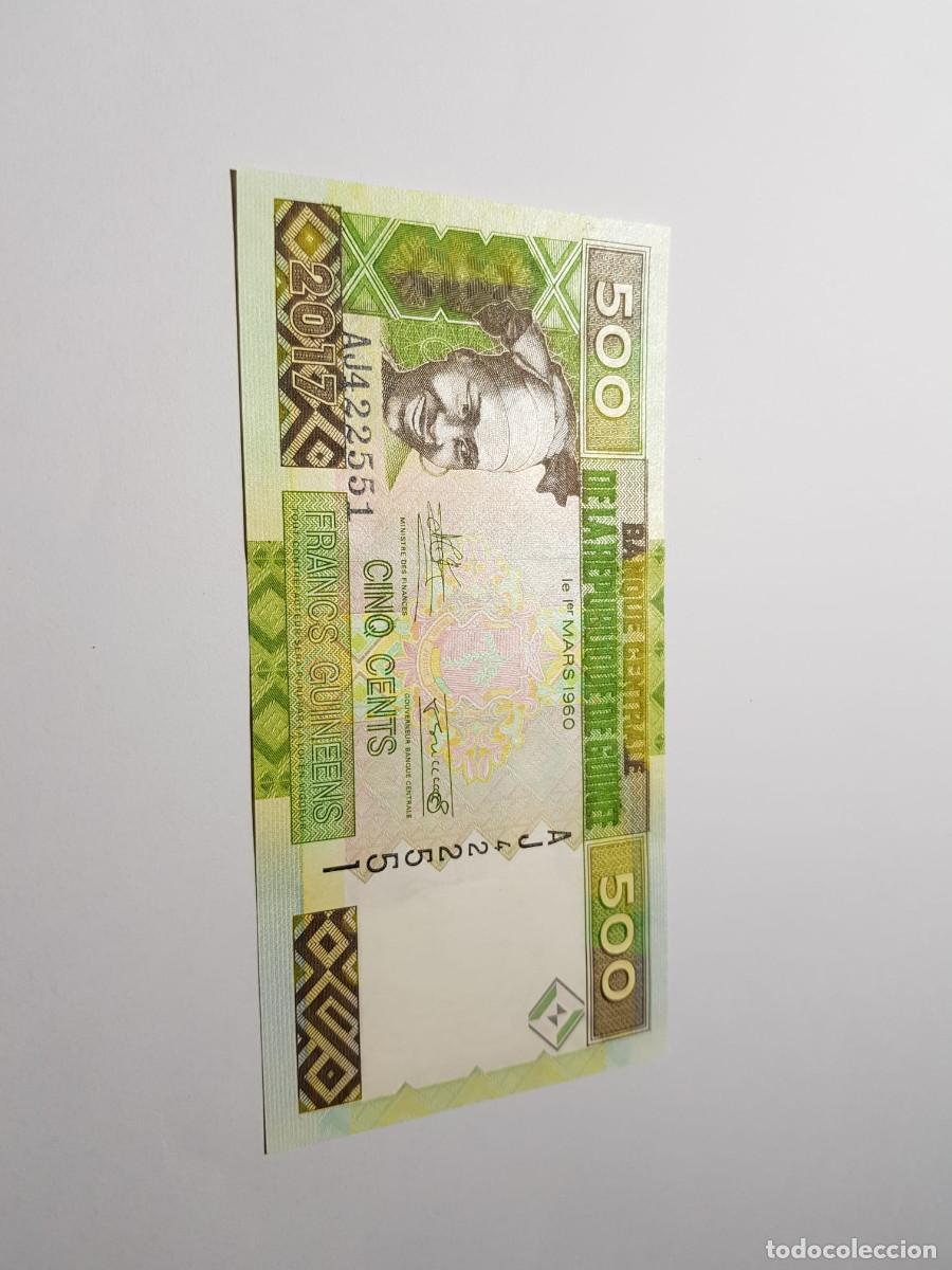 Billetes extranjeros: GUINEA- 500 FRANOS-1960