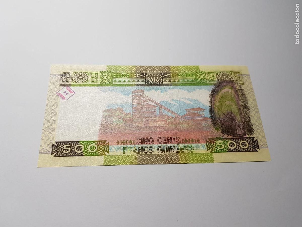 Billetes extranjeros: GUINEA- 500 FRANOS-1960 - Foto 2