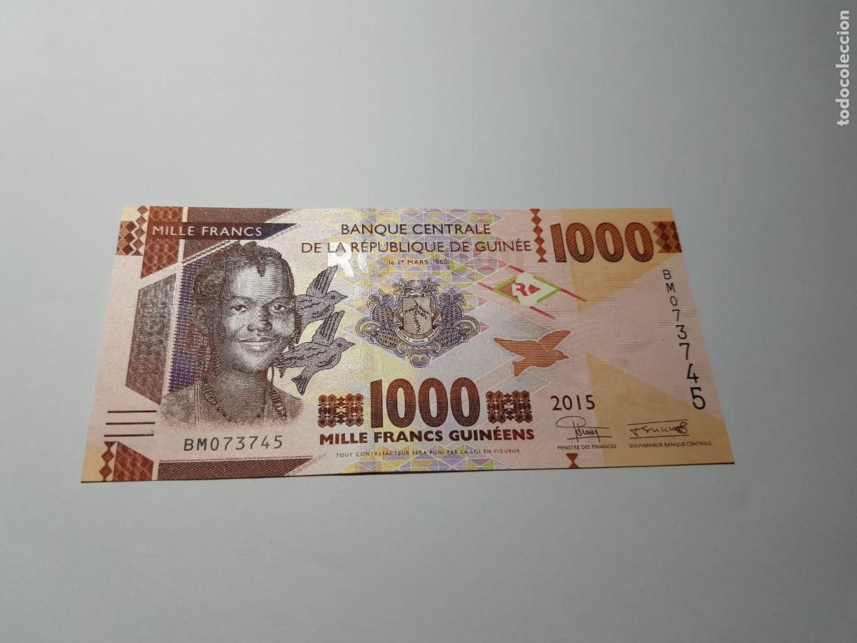 Billetes extranjeros: GUINEA- 1000 FRANCOS-1960