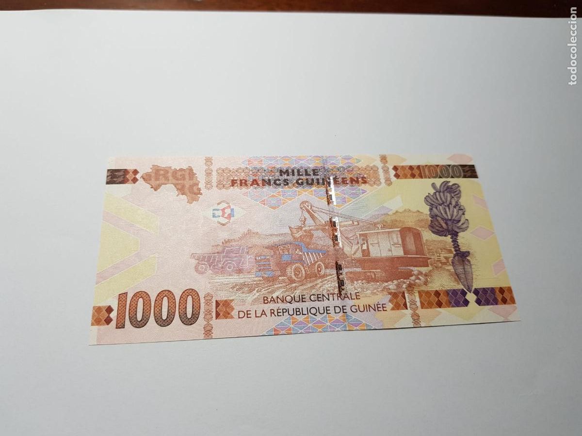 Billetes extranjeros: GUINEA- 1000 FRANCOS-1960 - Foto 2