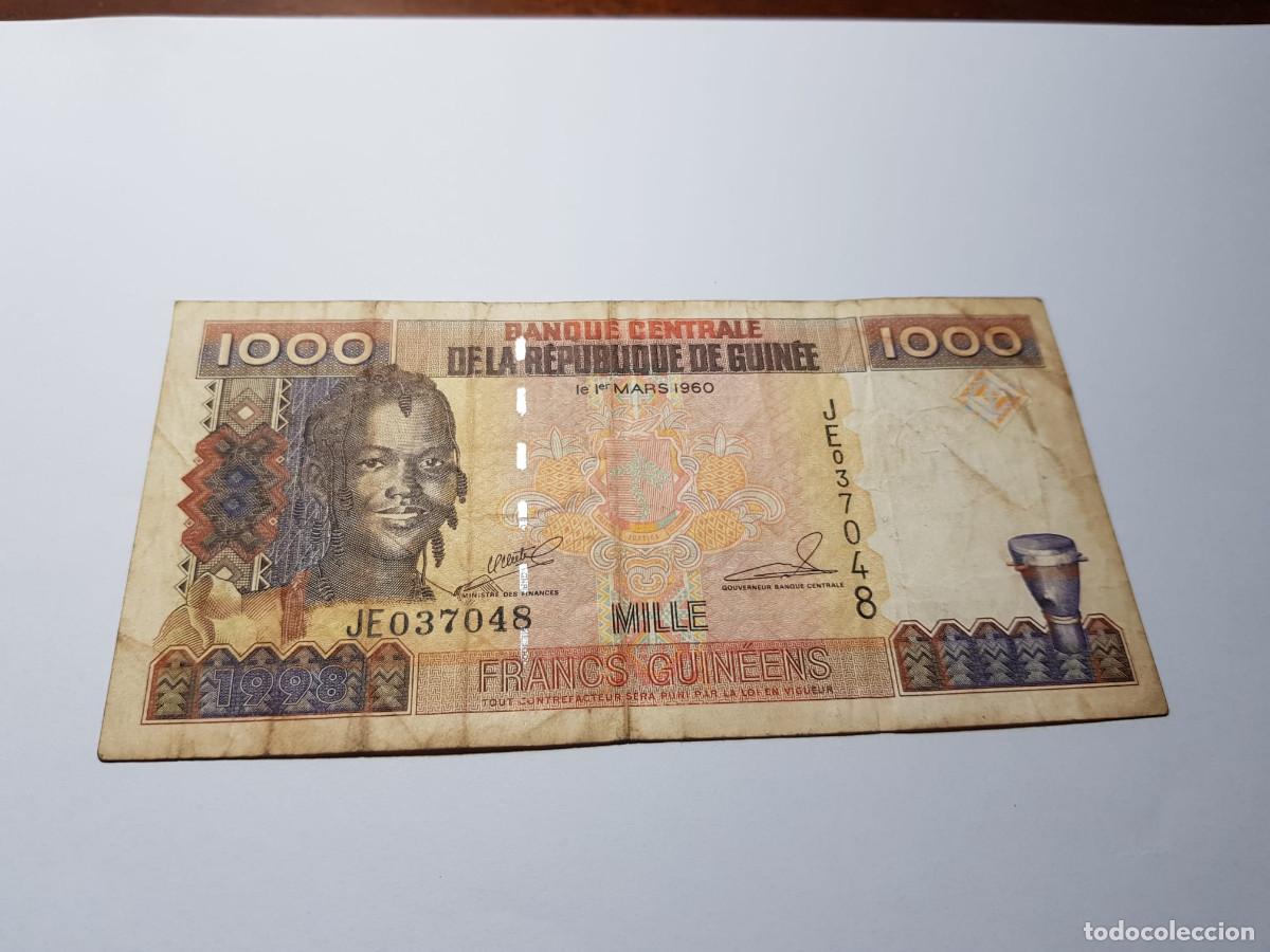 Billetes extranjeros: GUINEA- 1000 FRANCOS-1960