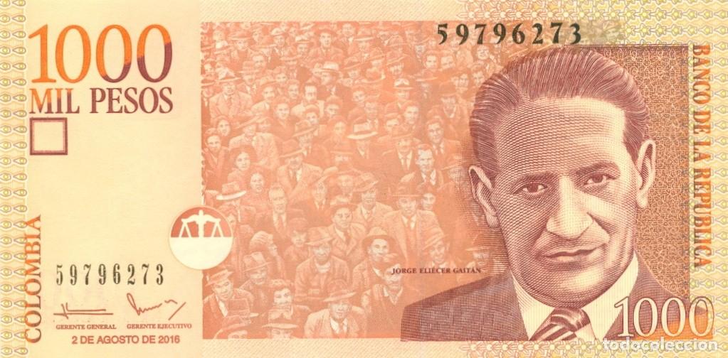 Billetes extranjeros: COLOMBIA BILLETE DE 1.000 PESOS DE 2016. NUEVO