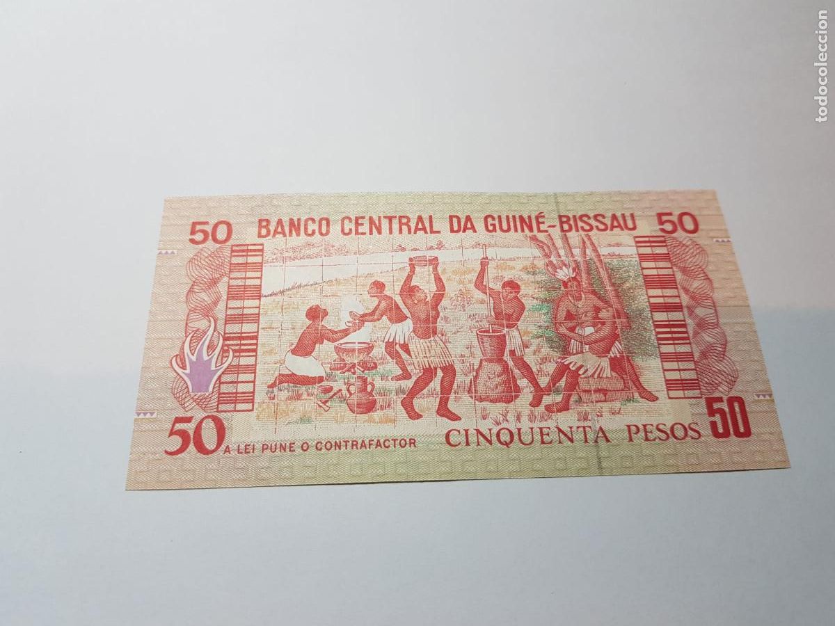 Billetes extranjeros: GUINEA BISSAU- 50 PESOS-1990 - Foto 2