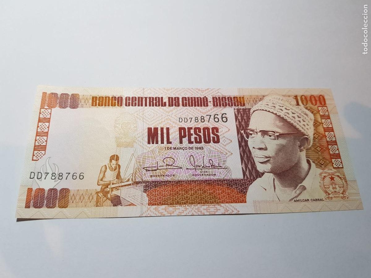 Billetes extranjeros: GUINEA BISSAU- 1000 PESOS-1993
