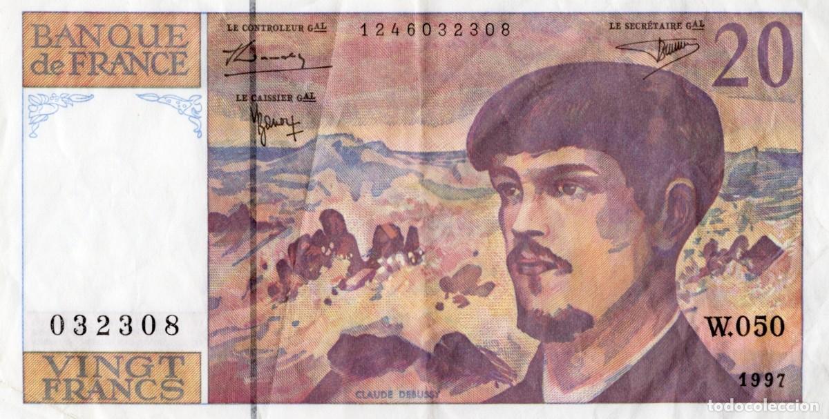 Billetes extranjeros: FRANCIA BILLETE DE 20 FRANCOS 1997