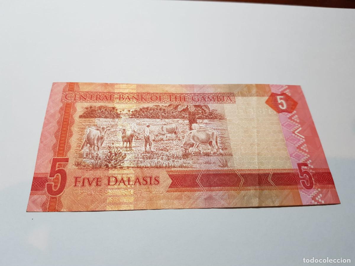 Billetes extranjeros: GAMBIA- 5 DALASIS-2015 - Foto 2
