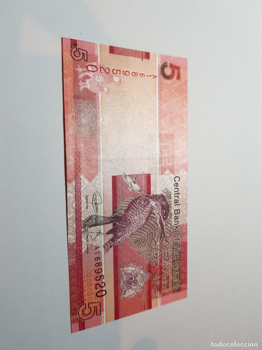 Billetes extranjeros: GAMBIA- 5 DALASIS-2019