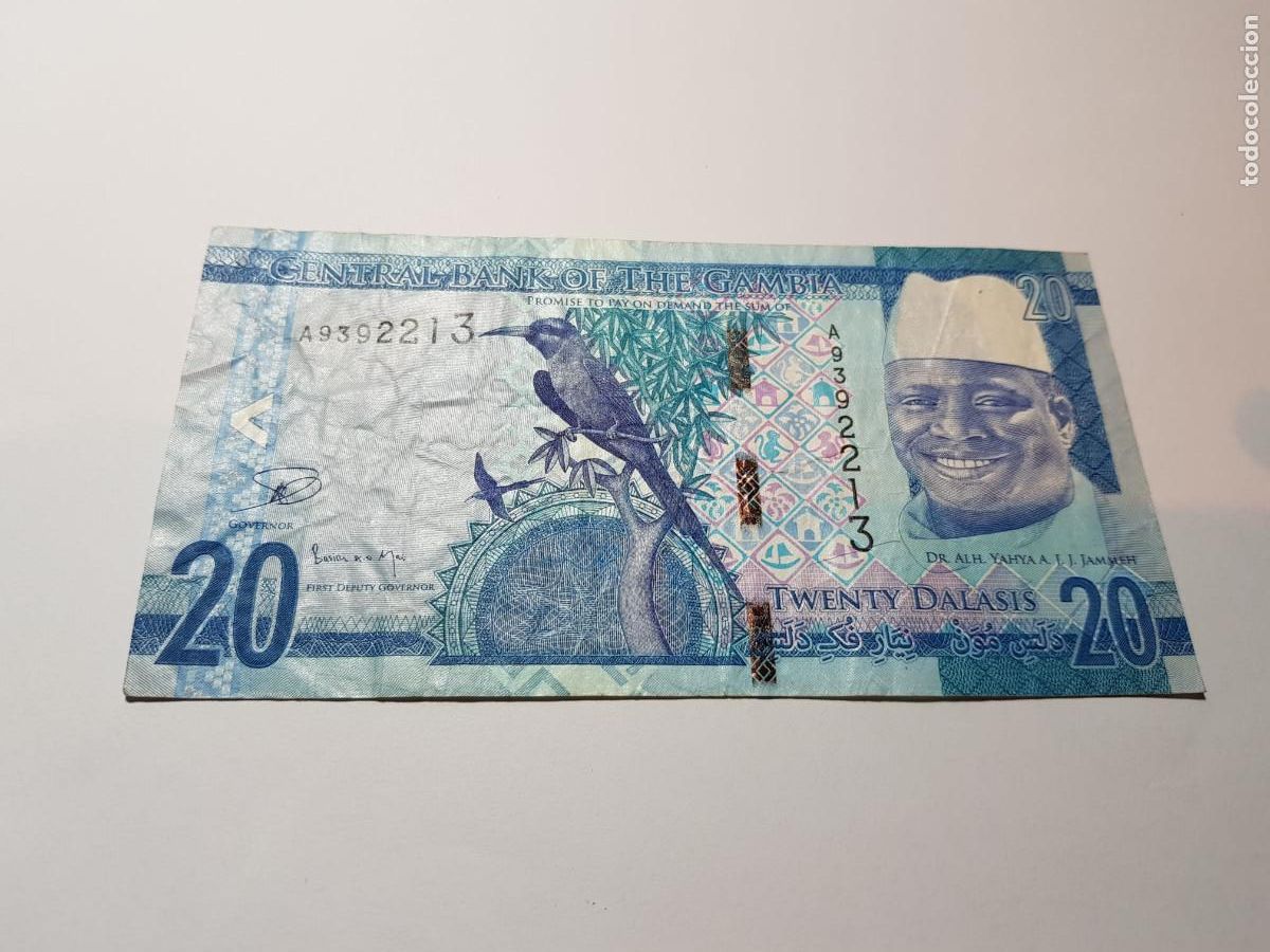 Billetes extranjeros: GAMBIA- 20 DALASIS-2015