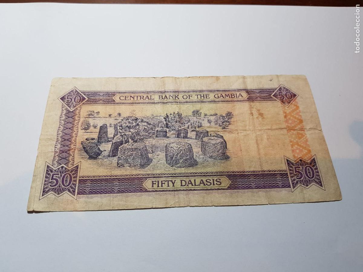 Billetes extranjeros: GAMBIA- 50 DALASIS-2001 - Foto 2