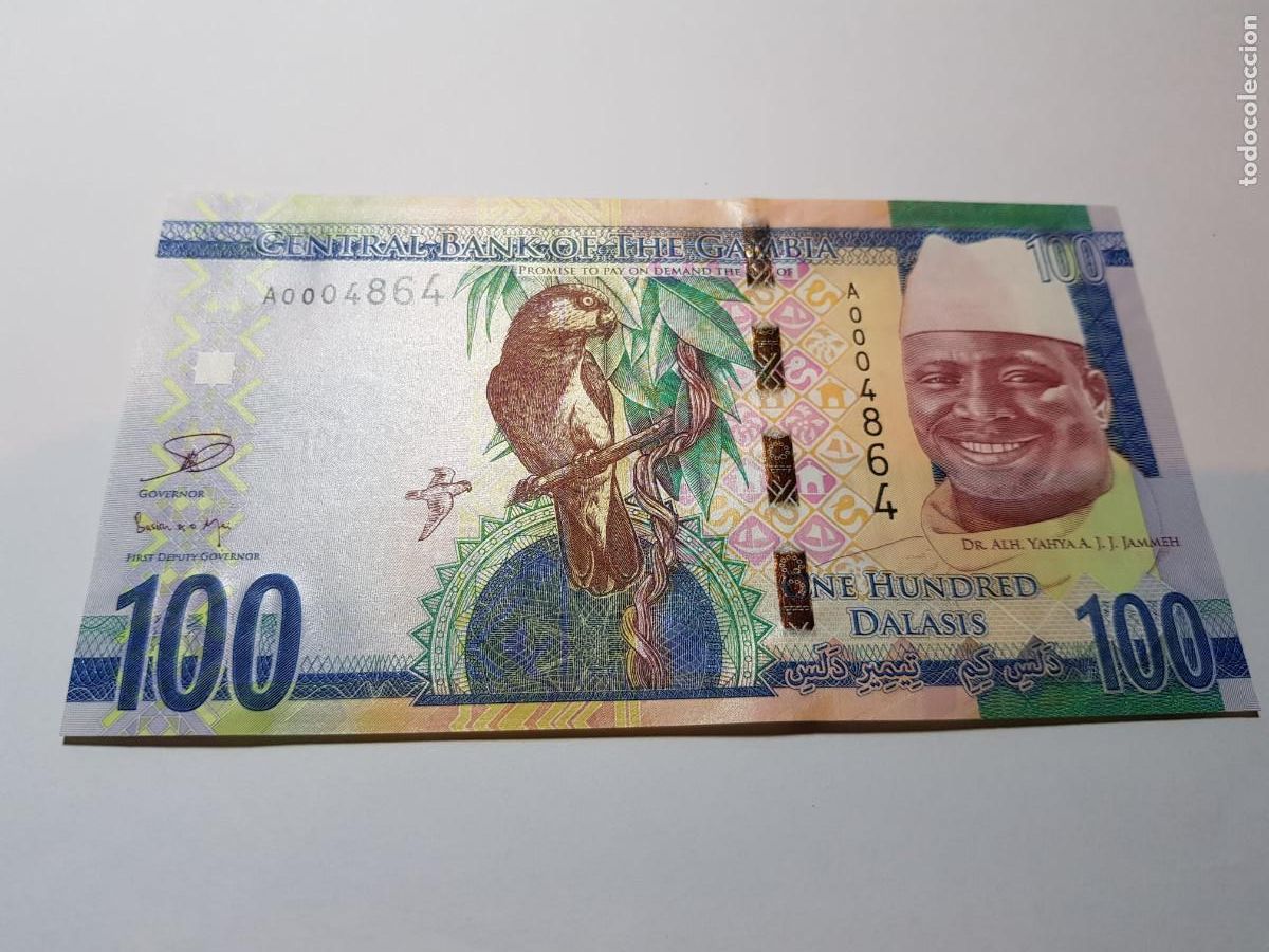 Billetes extranjeros: GAMBIA- 100 DALASIS-2015
