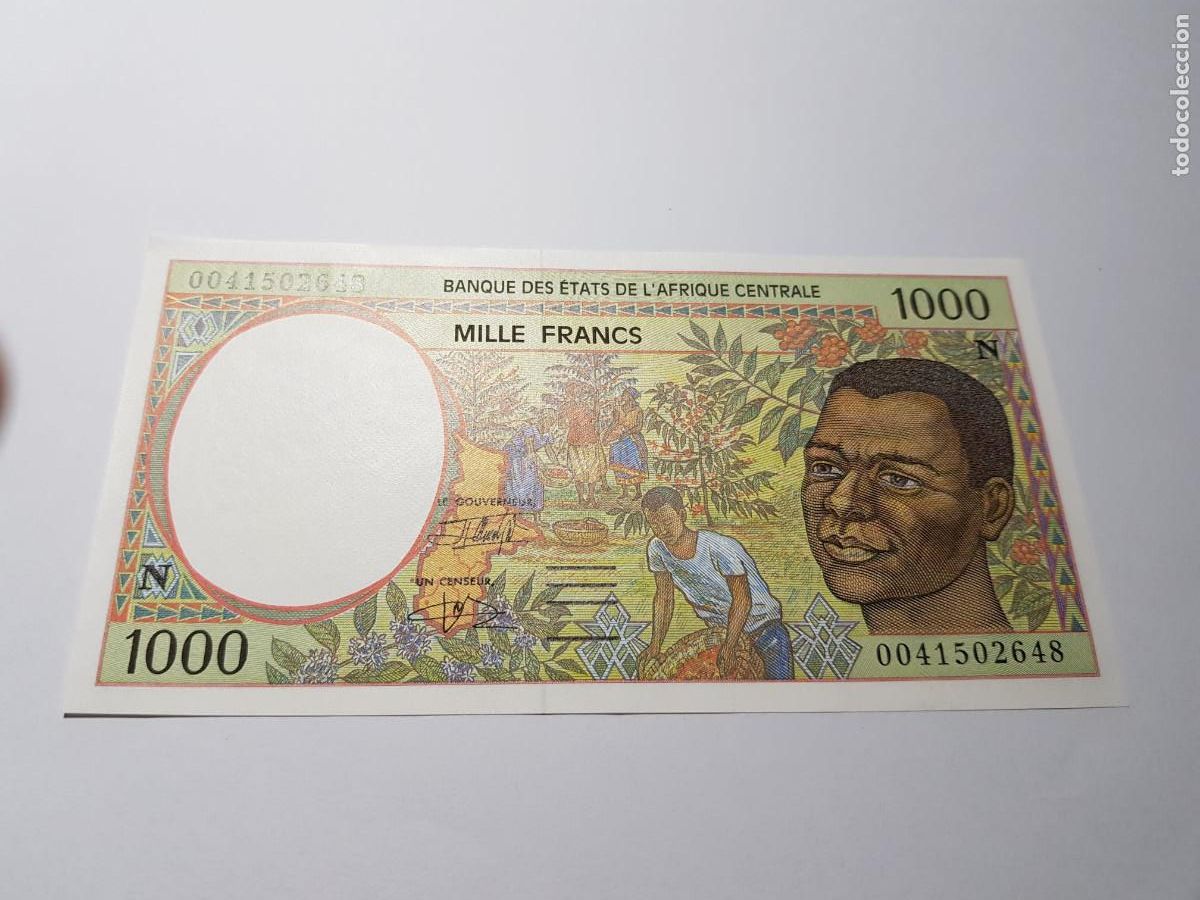 Billetes extranjeros: ESTADOS DEL AFRICA CENTRAL- 1000 FRANCOS-2000
