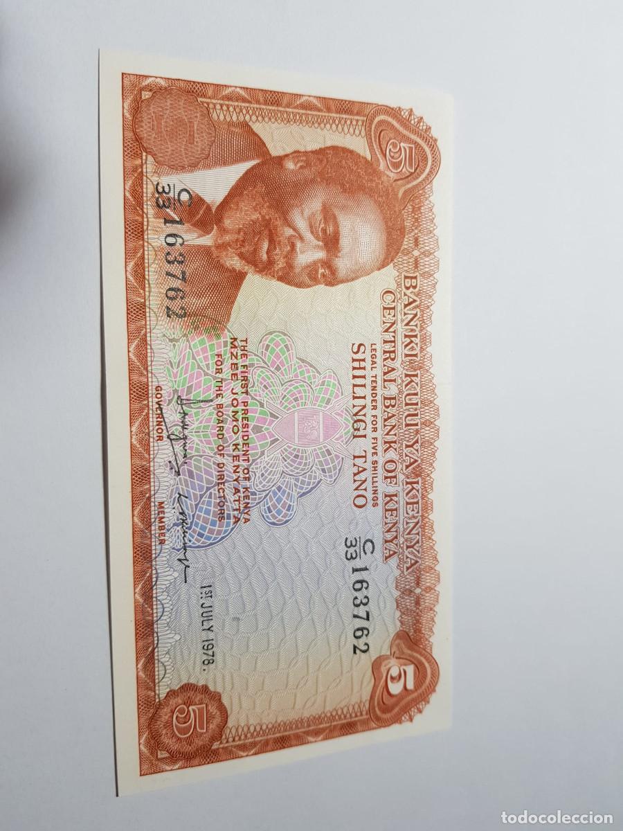 Billetes extranjeros: KENYA-5 SHILINGI TANO-1978