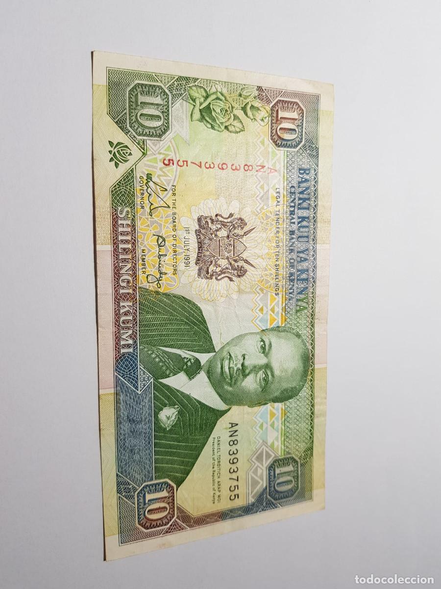 Billetes extranjeros: KENYA- 10 SHILLINGI KUMI-1991