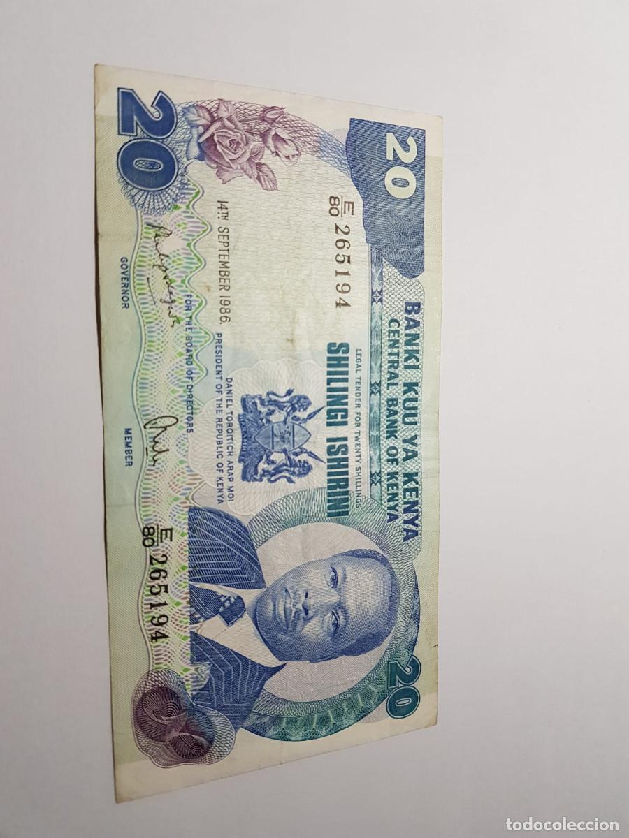 Billetes extranjeros: KENYA- 100 SHILINGI ISHIRINI-1986
