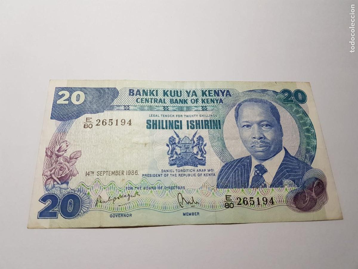 Billetes extranjeros: KENYA- 100 SHILINGI ISHIRINI-1986