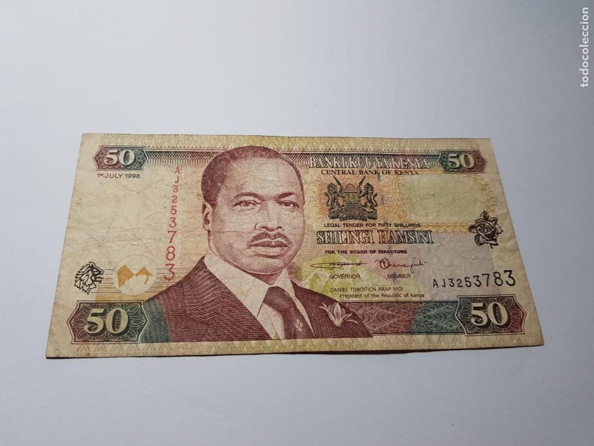 Billetes extranjeros: KENYA- 100 SHILINGI HAMSINI-1998