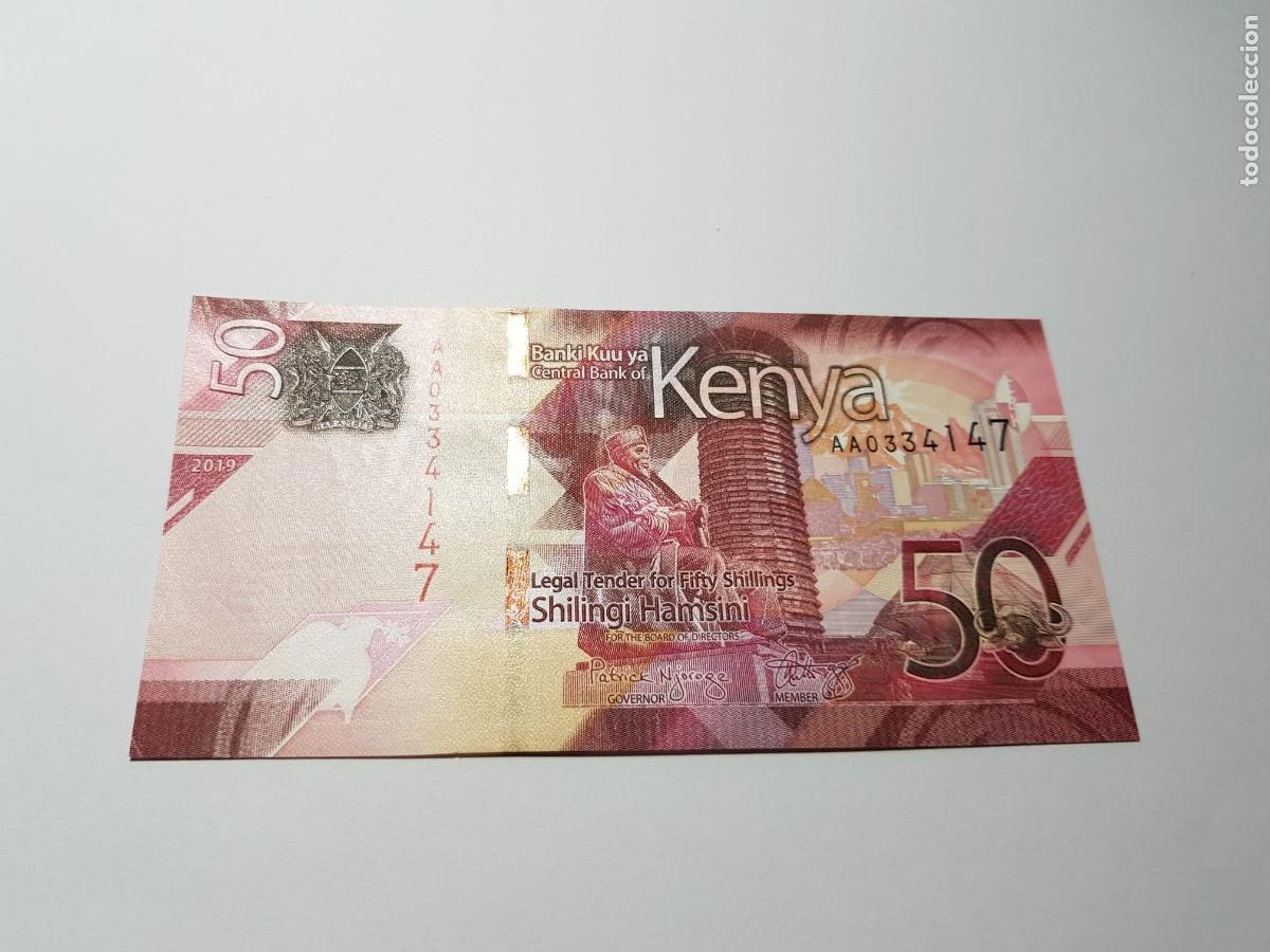 Billetes extranjeros: KENYA- 50 SHILINGI HAMSINI-2019 - Foto 2