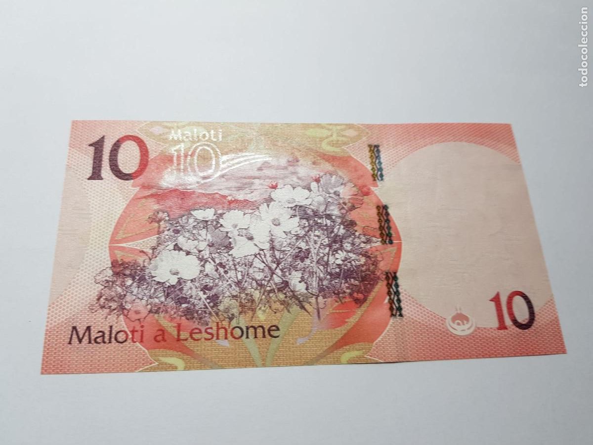 Billetes extranjeros: LESOTHO- 10 MALOTI- 2021 - Foto 2