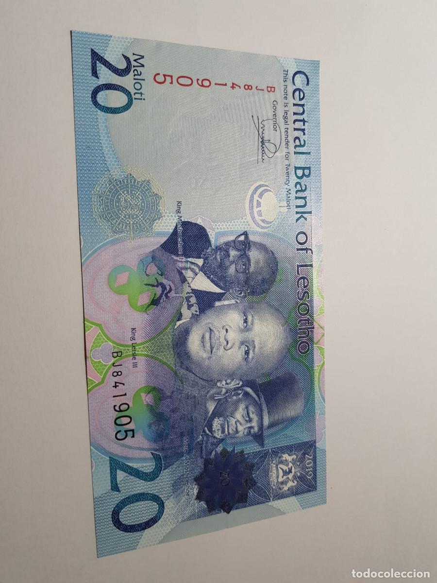 Billetes extranjeros: LESOTHO- 20 MALOTI- 2019