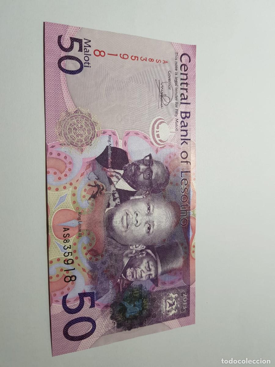 Billetes extranjeros: LESOTHO- 50 MALOTI- 2013