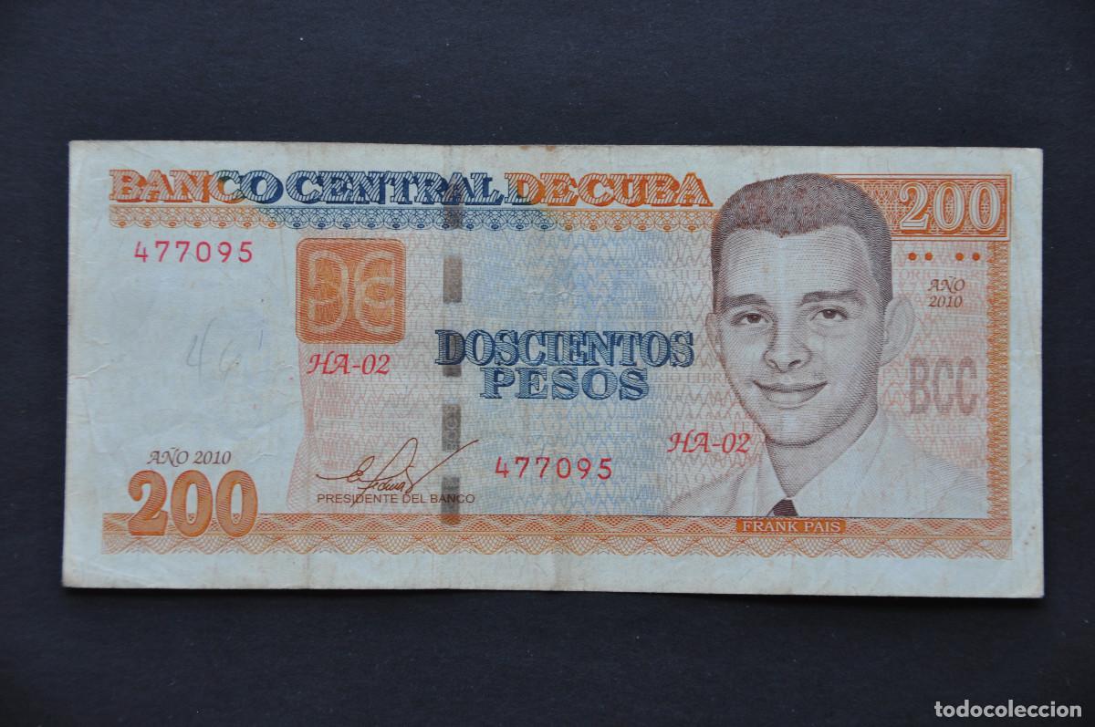 Billetes extranjeros: CUBA - 200 PESOS 2010