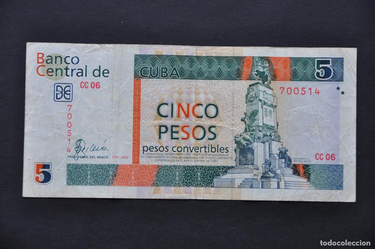 Billetes extranjeros: CUBA - 5 PESOS CONVERTIBLES 2006