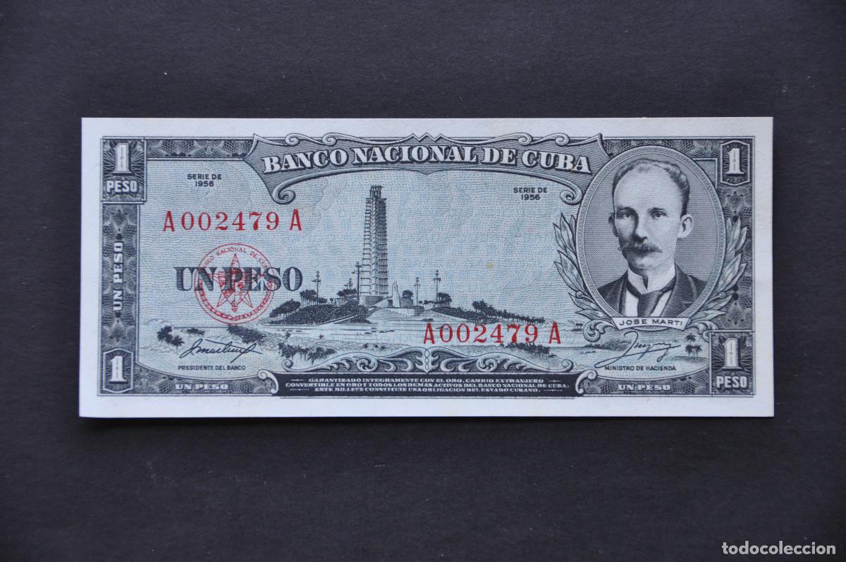 Billetes extranjeros: CUBA - 1 PESO DE 1956 SIN CIRCULAR - SERIE AA