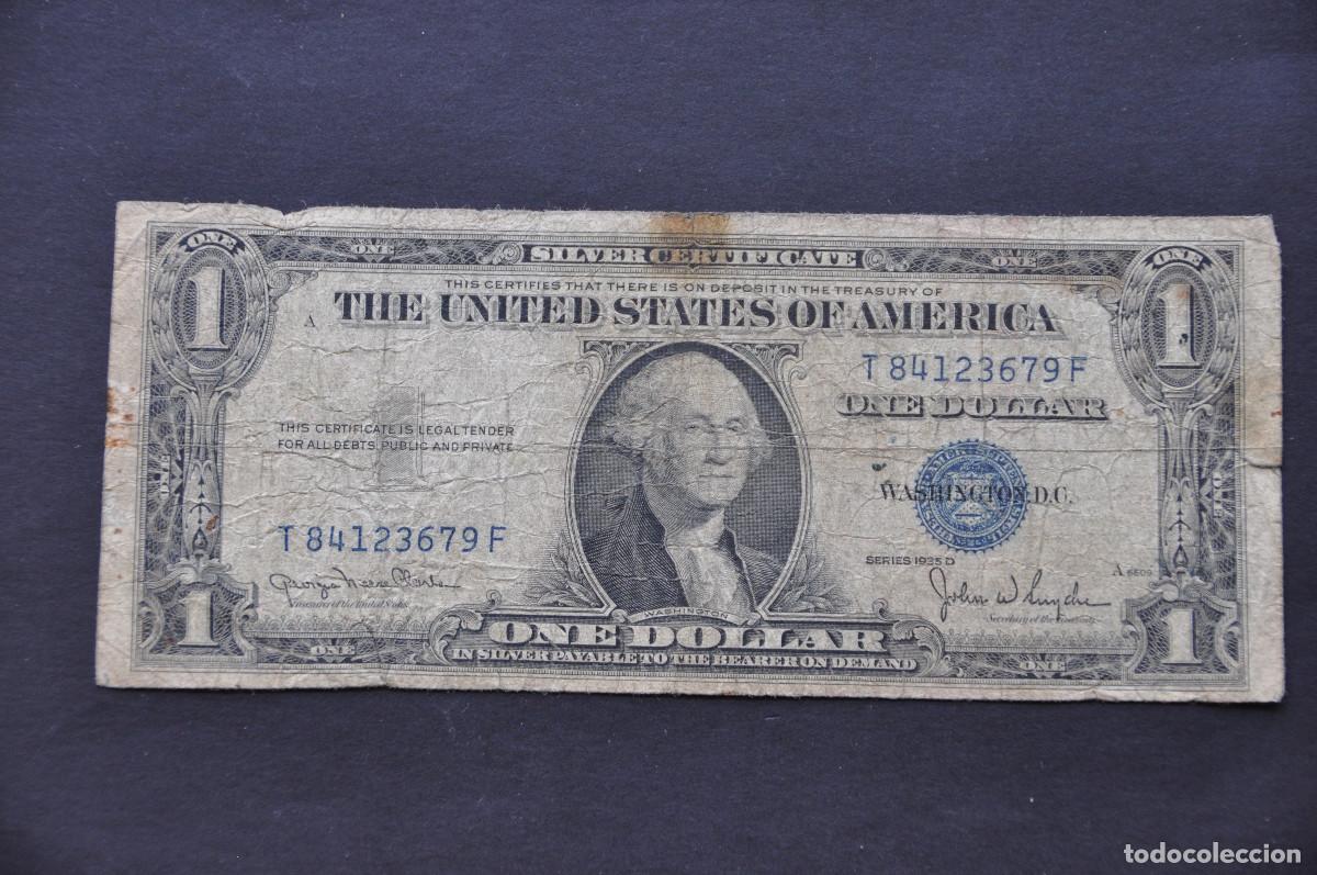Billetes extranjeros: ESTADOS UNIDOS - 1 D&Oacute;LAR 1935 SELLO AZUL