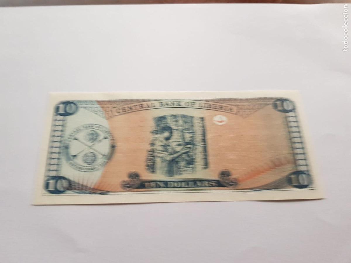 Billetes extranjeros: LIBERIA- 10 DOLARES- 2011 - Foto 2