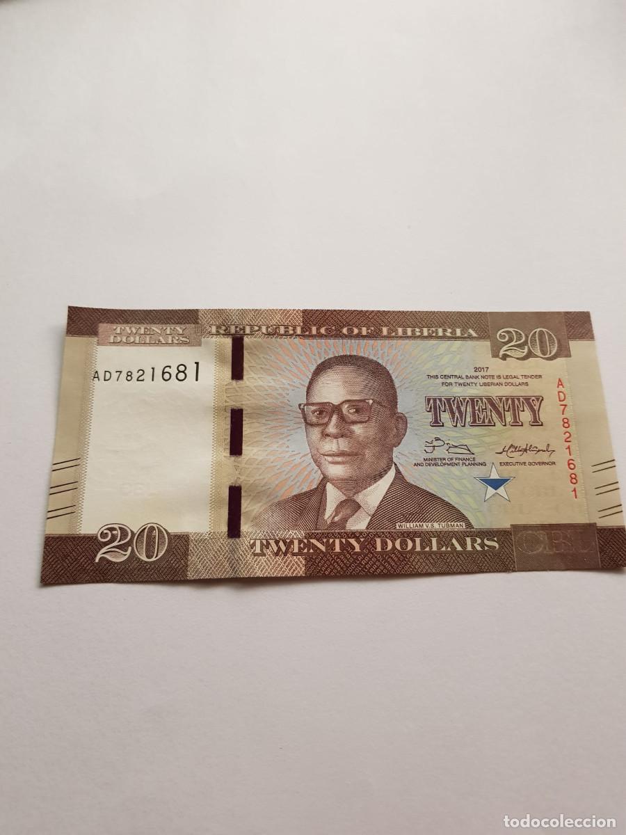 Billetes extranjeros: LIBERIA- 20 DOLARES- 2017