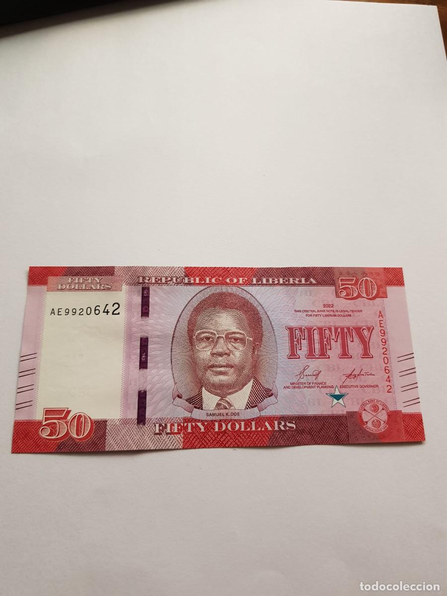 Billetes extranjeros: LIBERIA- 50 DOLARES- 2022