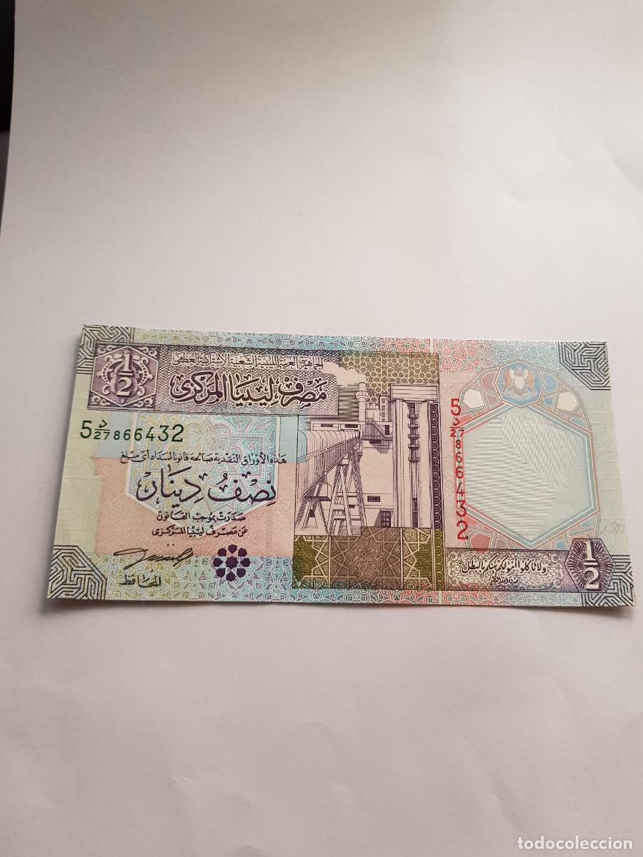 Billetes extranjeros: LIBIA-LIBYA-1/2 DINAR-1991