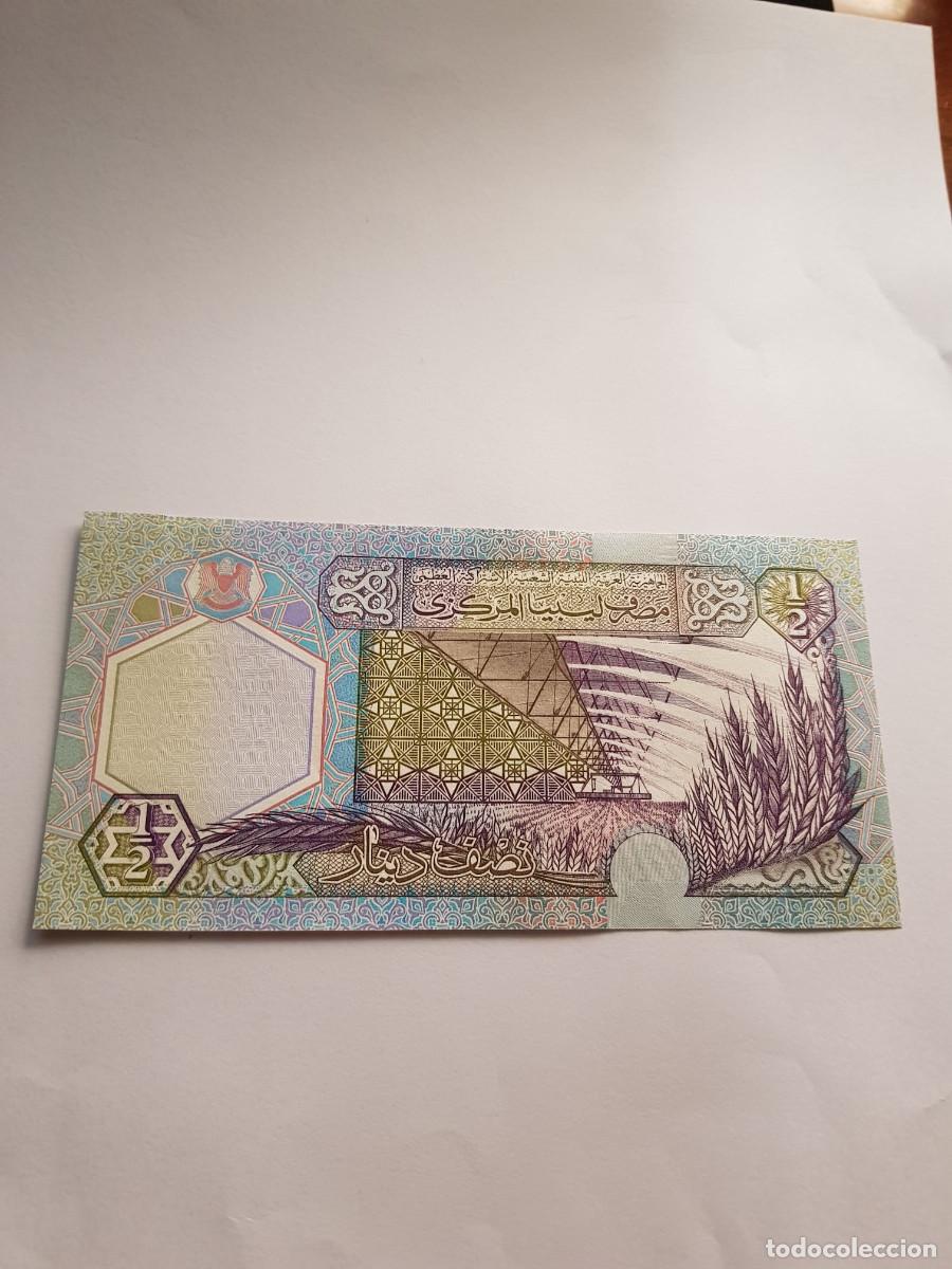 Billetes extranjeros: LIBIA-LIBYA-1/2 DINAR-1991 - Foto 2