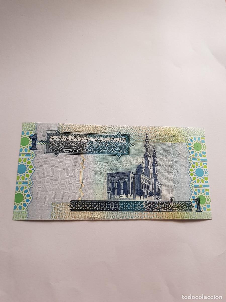 Billetes extranjeros: LIBIA-LIBYA-1 DINAR-2004 - Foto 2