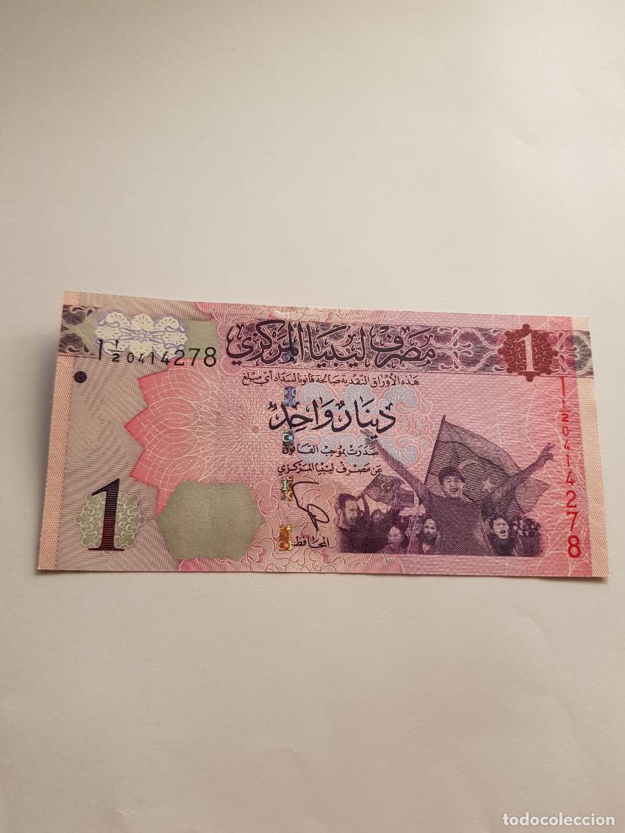 Billetes extranjeros: LIBIA-LIBYA-1 DINAR-2013