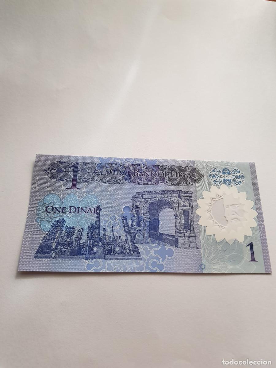 Billetes extranjeros: LIBIA-LIBYA-1 DINAR-2019 - Foto 2
