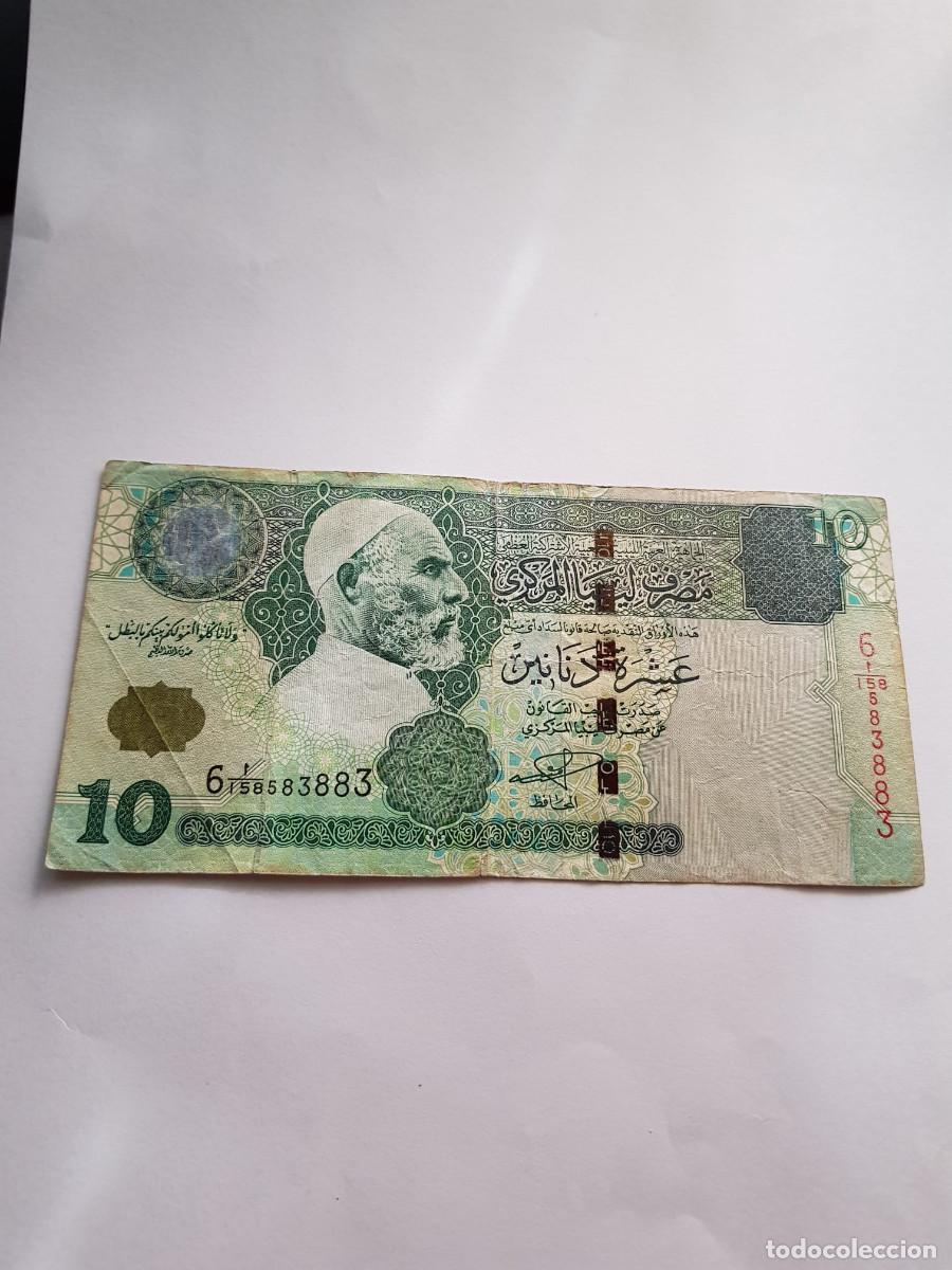 Billetes extranjeros: LIBIA-LIBYA-10 DINARES-2004