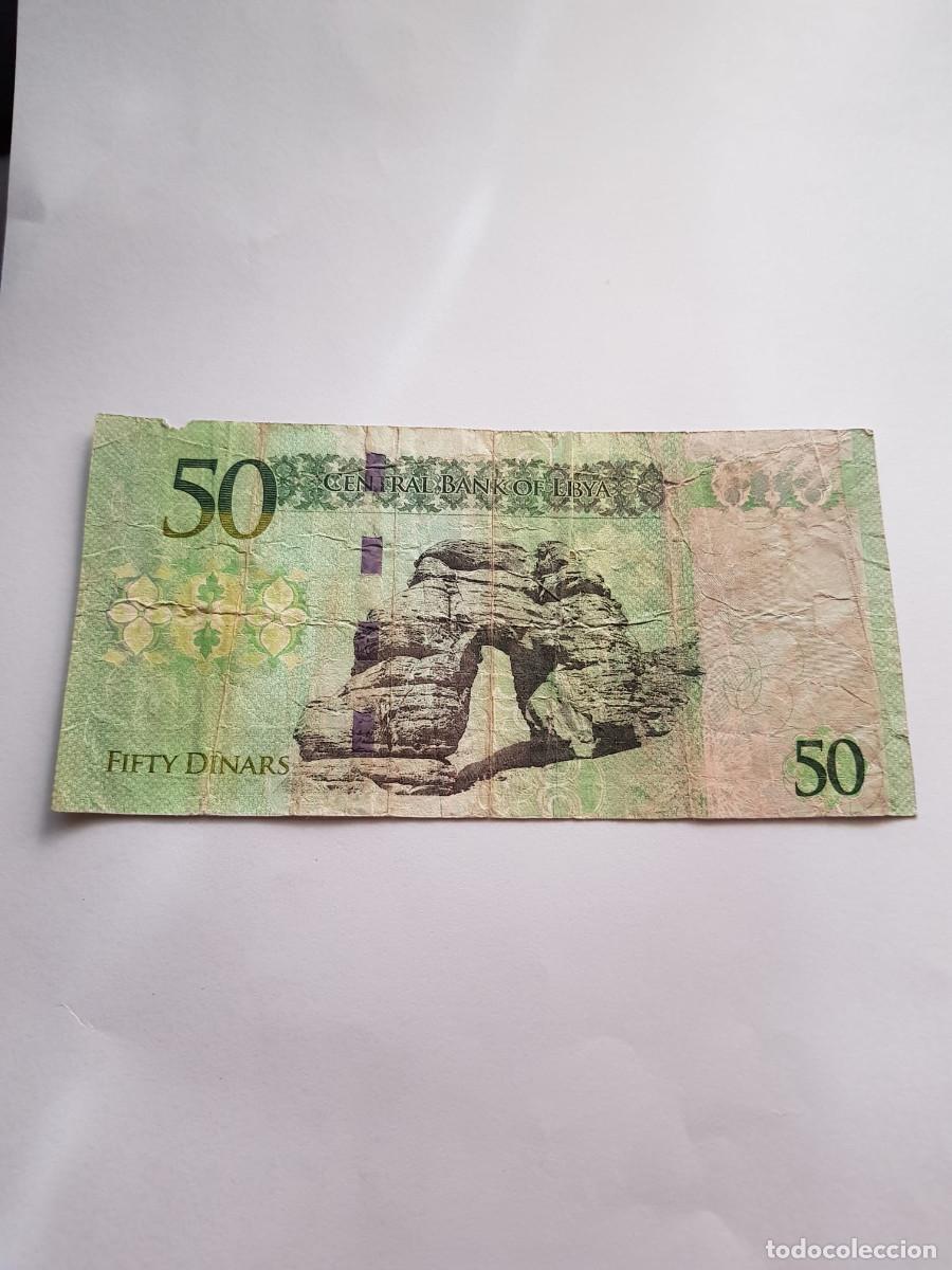 Billetes extranjeros: LIBIA-LIBYA-50 DINARES-2016 - Foto 2