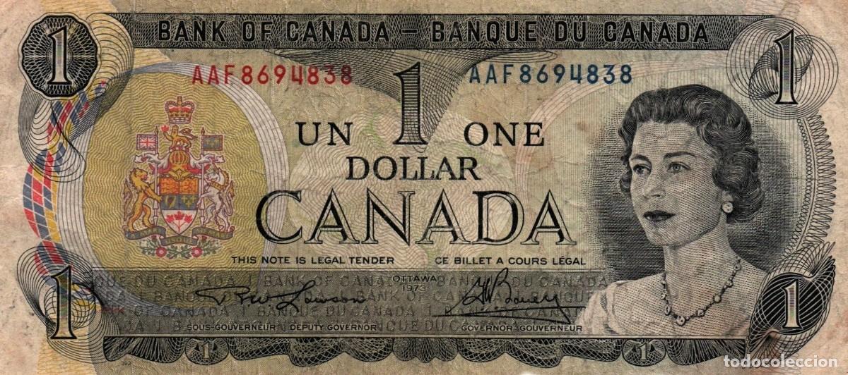 Billetes extranjeros: Canad&aacute; 1 Dollar - Elizabeth II 1973