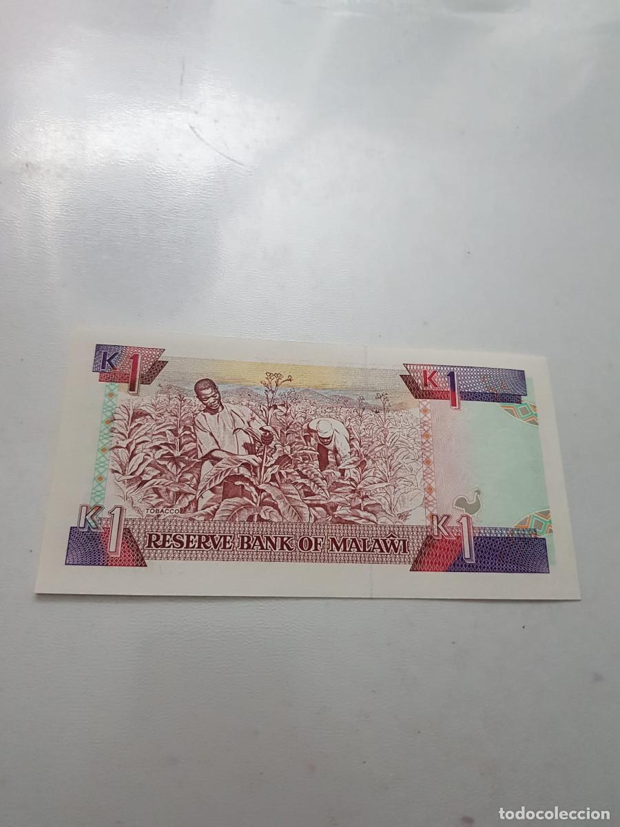 Billetes extranjeros: MALAWI- 1 KWACHA- 1992 - Foto 2