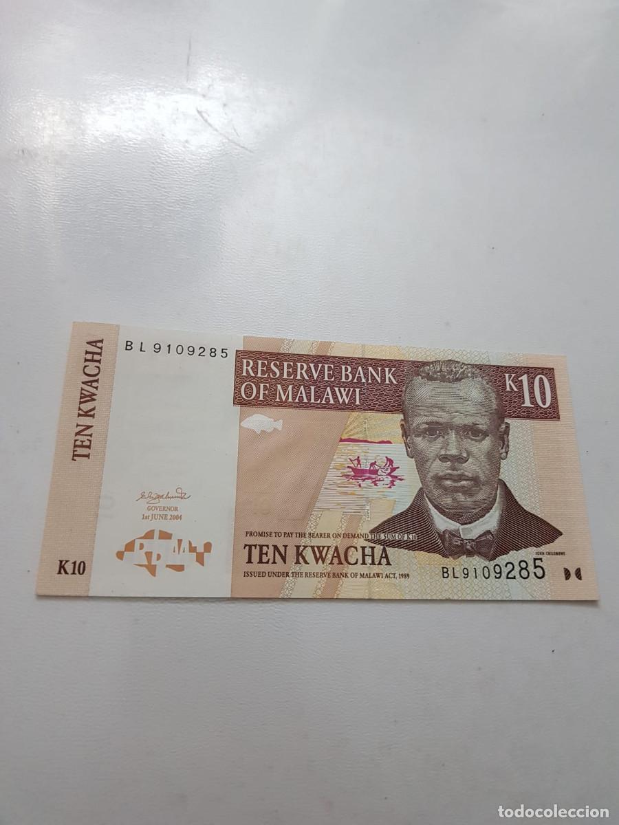 Billetes extranjeros: MALAWI -10 KWACHA -1989