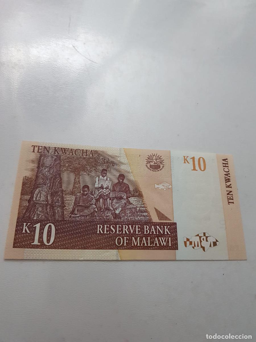 Billetes extranjeros: MALAWI -10 KWACHA -1989 - Foto 2