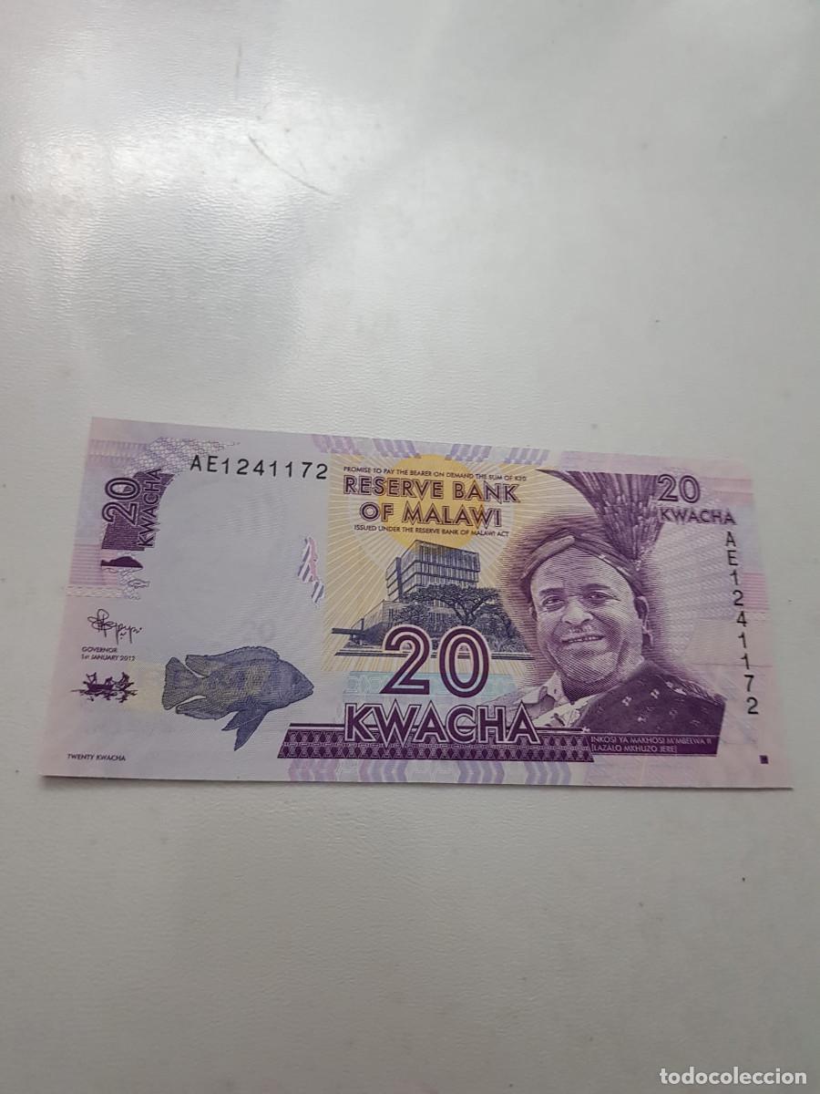 Billetes extranjeros: MALAWI -20 KWACHA -2012