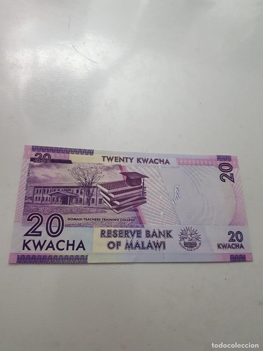 Billetes extranjeros: MALAWI -20 KWACHA -2012 - Foto 2