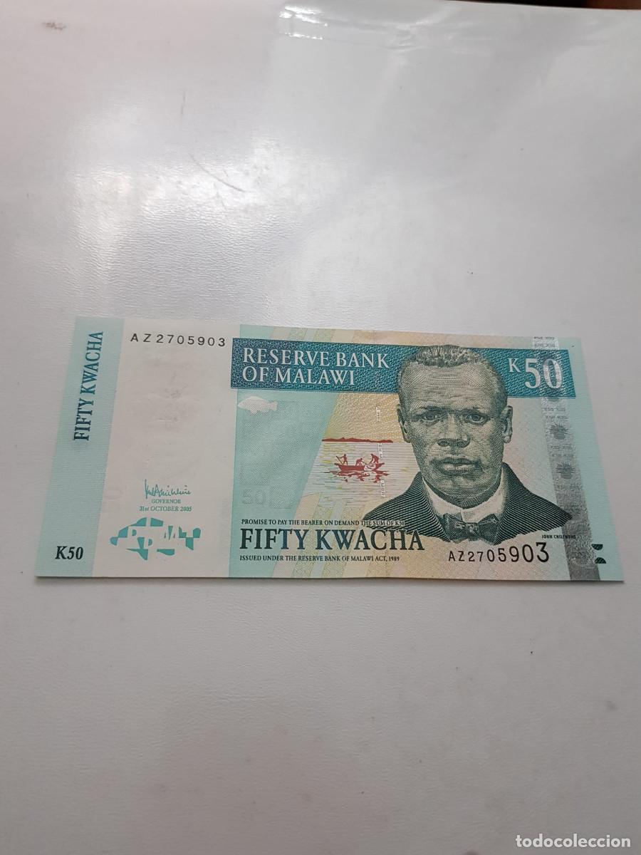 Billetes extranjeros: MALAWI -50 KWACHA -2005