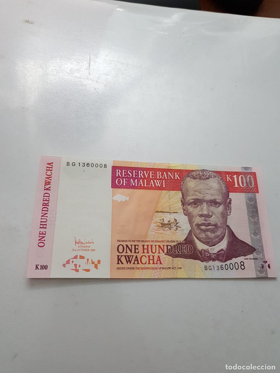 Billetes extranjeros: MALAWI -100 KWACHA -2005