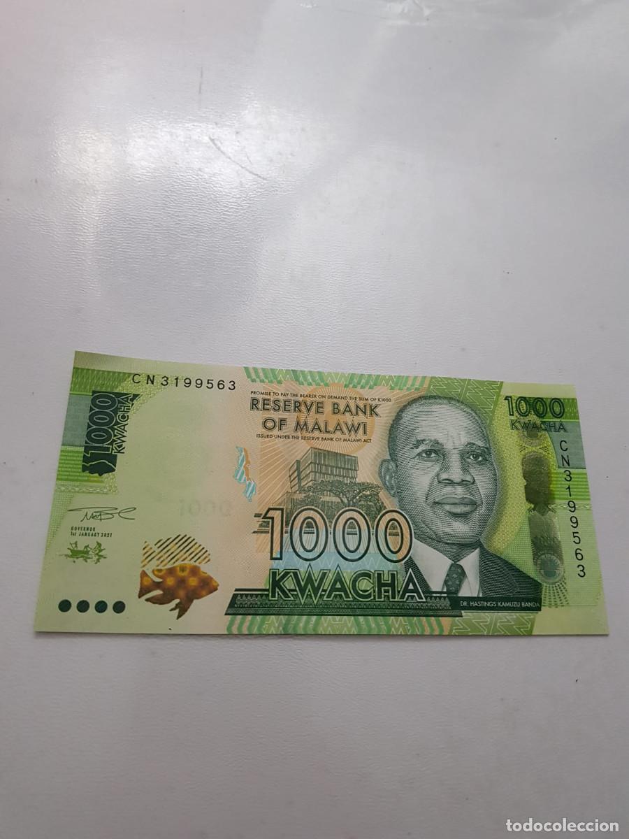 Billetes extranjeros: MALAWI -1000 KWACHA -2021