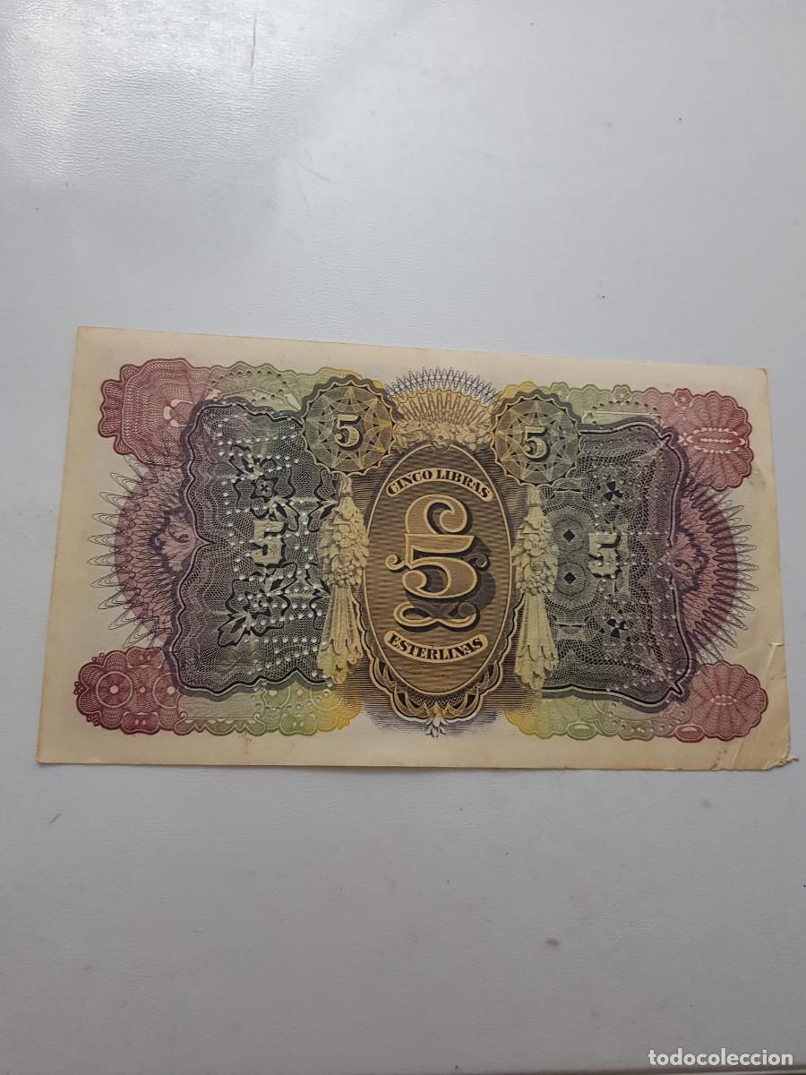 Billetes extranjeros: MOZAMBIQUE- 5 LIBRAS-1934 - Foto 2